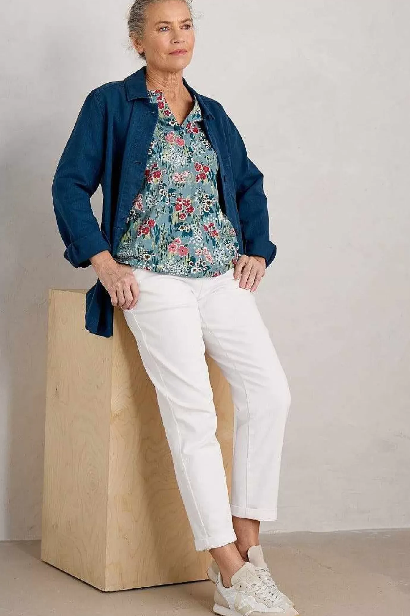 Seasalt Cornwall Watercolour Sketch 3/4 Sleeve Top (Gots)<Women Tops