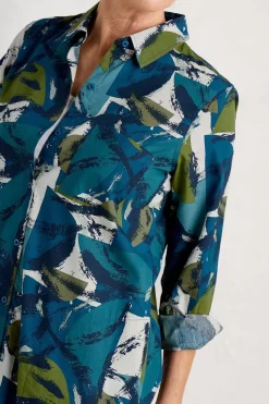 Seasalt Cornwall Waterworn Textured Longline Shirt (Gots)<Women Tops