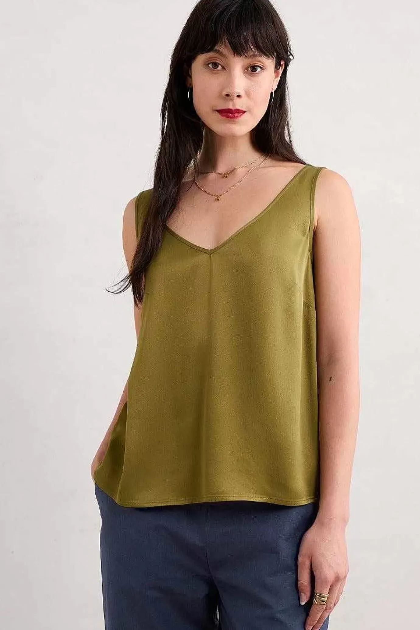 Seasalt Cornwall Wilder V-Neck Satin Vest<Women Tops