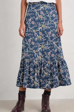 Seasalt Cornwall Wildflower Field Tiered Midi Skirt<Women Skirts