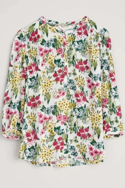 Seasalt Cornwall Willow Path 3/4 Sleeve Printed Shirt<Women Tops
