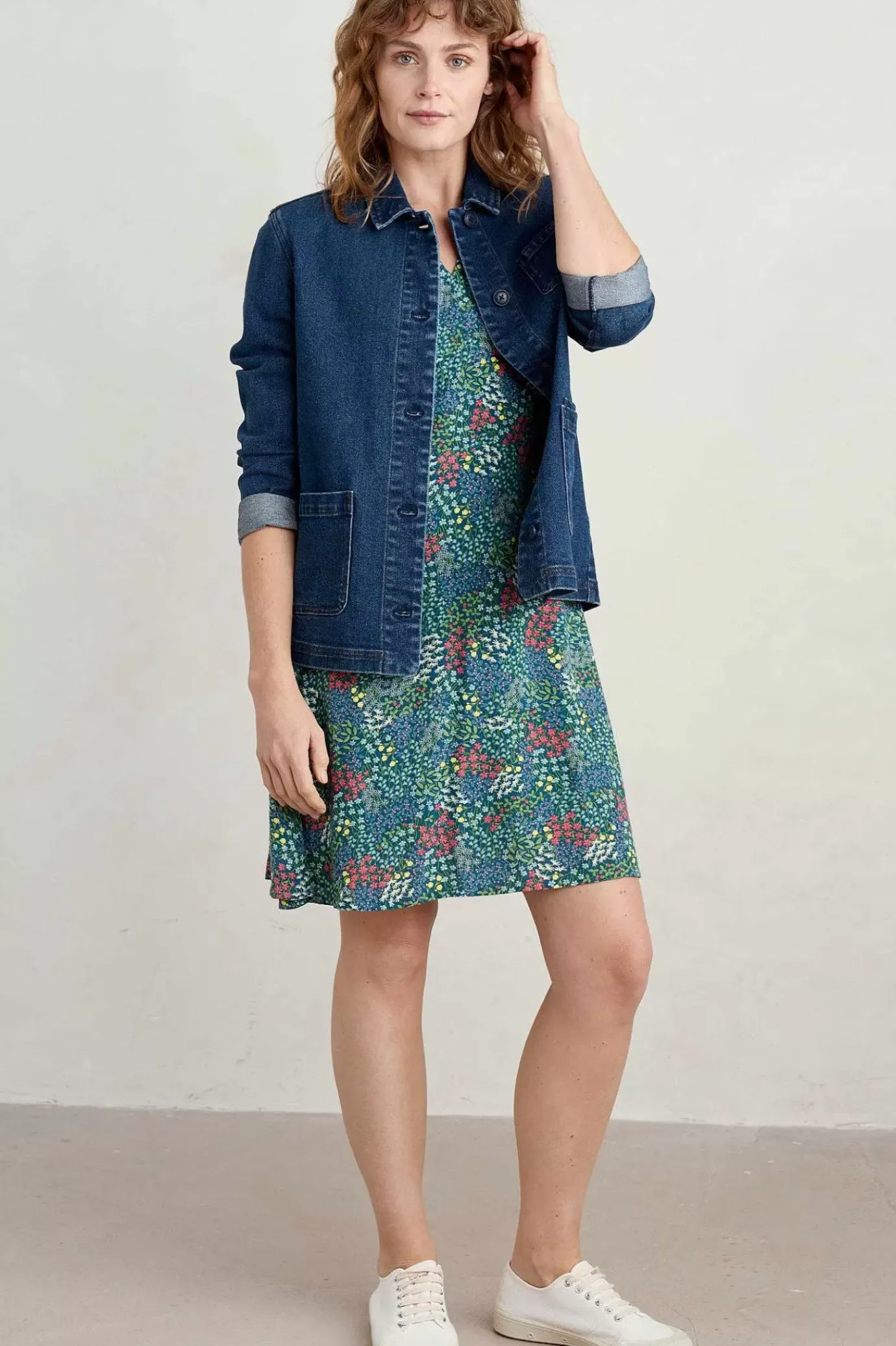 Seasalt Cornwall Wilsey Empire Line Flared Sleeve Dress<Women Dresses