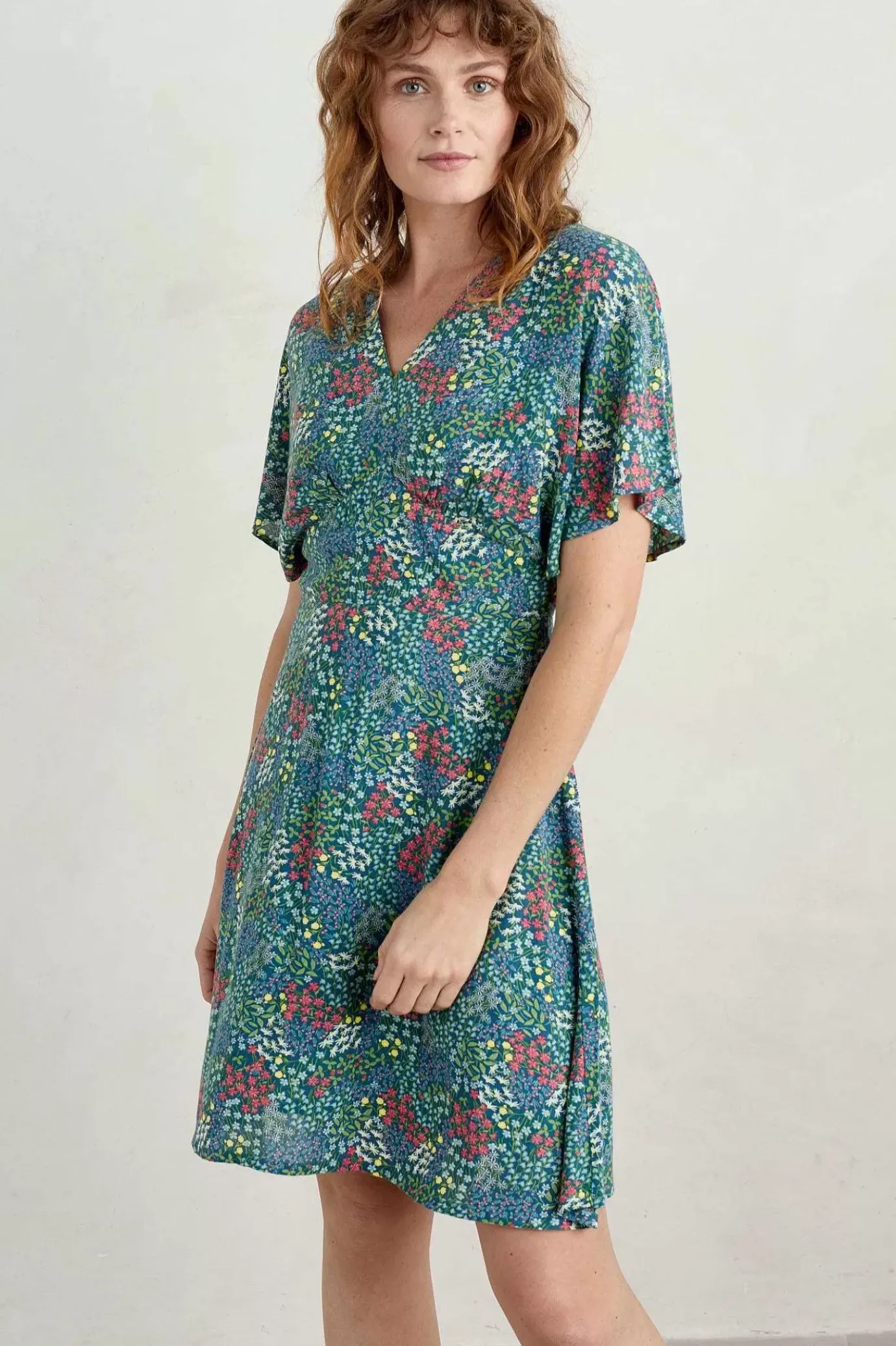 Seasalt Cornwall Wilsey Empire Line Flared Sleeve Dress<Women Dresses