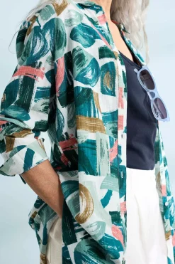 Seasalt Cornwall Wren Flutter Longline Shirt<Women Tops